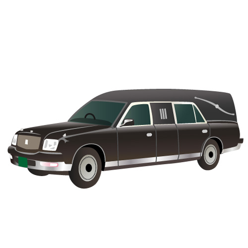 家族葬のアートの霊柩車