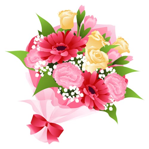 家族葬のアートの生花束