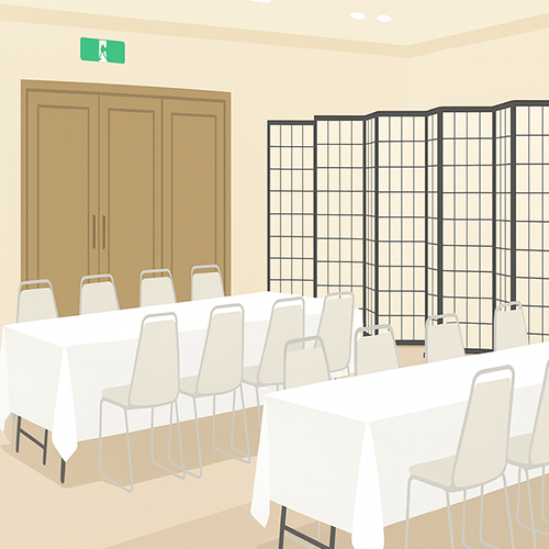 家族葬のアートの式場風景