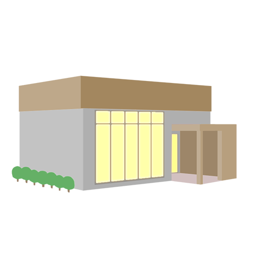 家族葬のアートの葬儀式場の外観