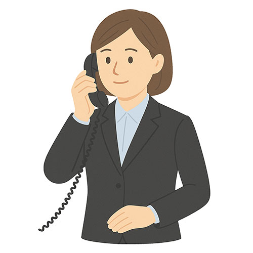 家族葬のアートの相談窓口の女性スタッフ